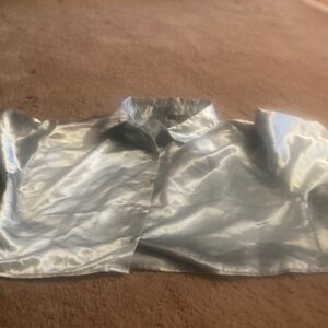 Forever 21 Silver Button Down Shirt